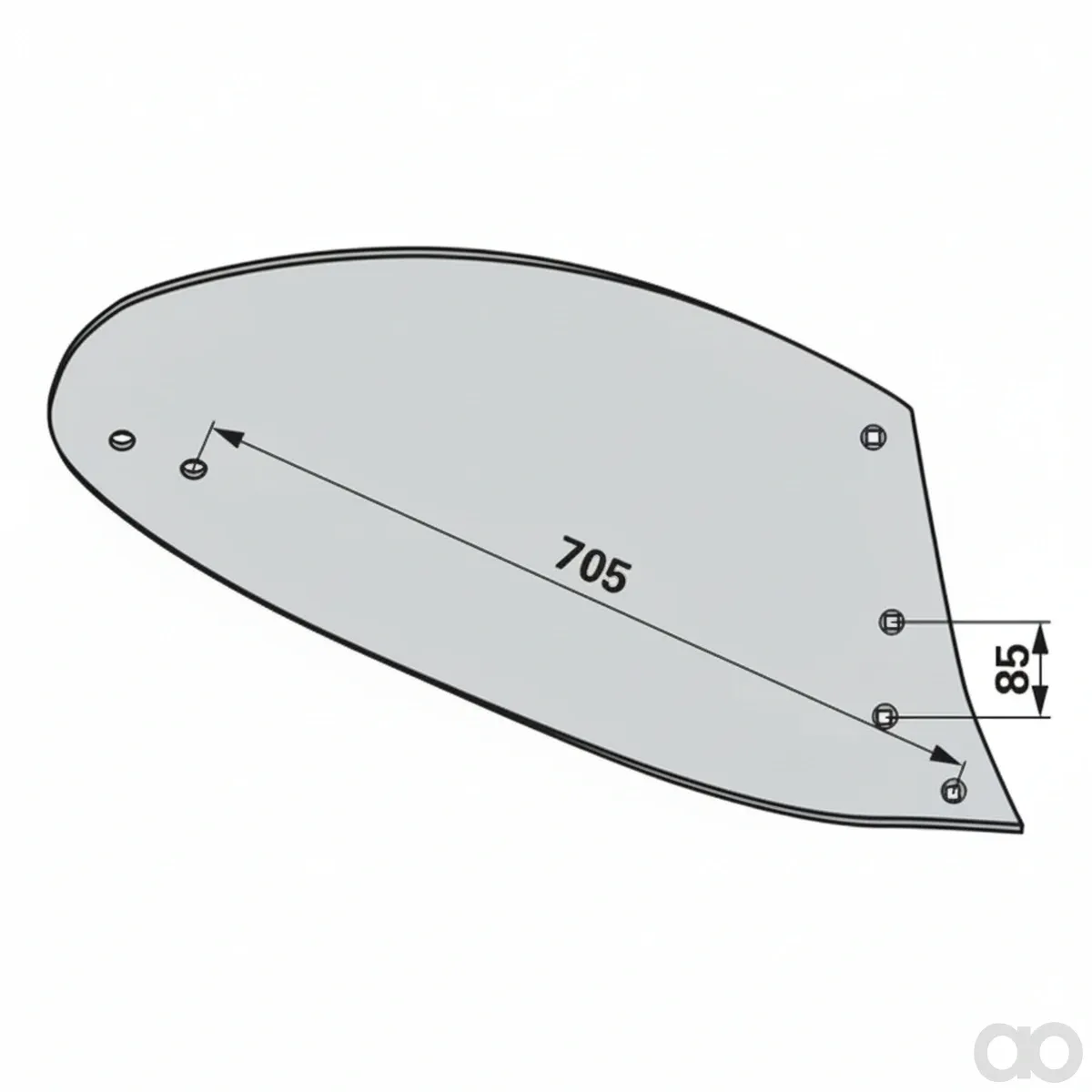 Prillinger-00220450 - Moldboard right Instead Of (00220450)