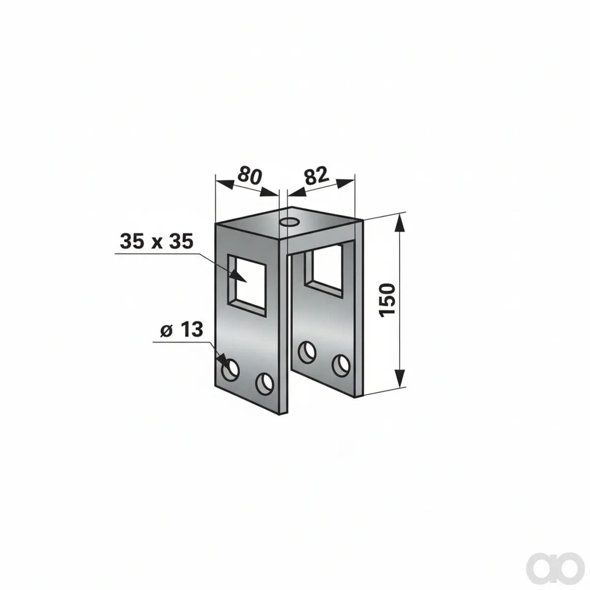 Prillinger-00231076 - Tine holder for frame 80X (00231076)