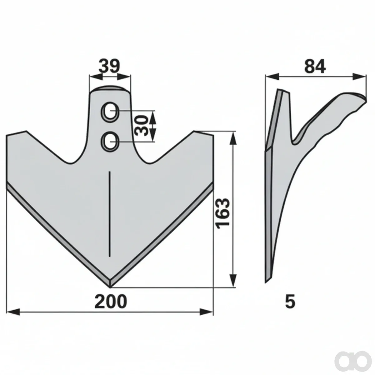 Prillinger-00232270 - Goosefoot Share Working Width 2 (00232270)