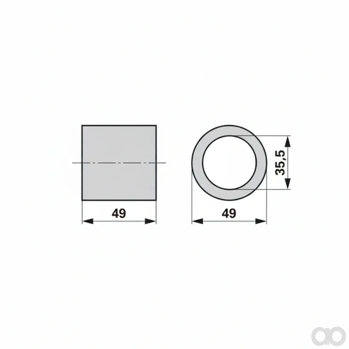 Prillinger-00234173 - Bearing Bush PVC 35.5X49X49 (00234173)