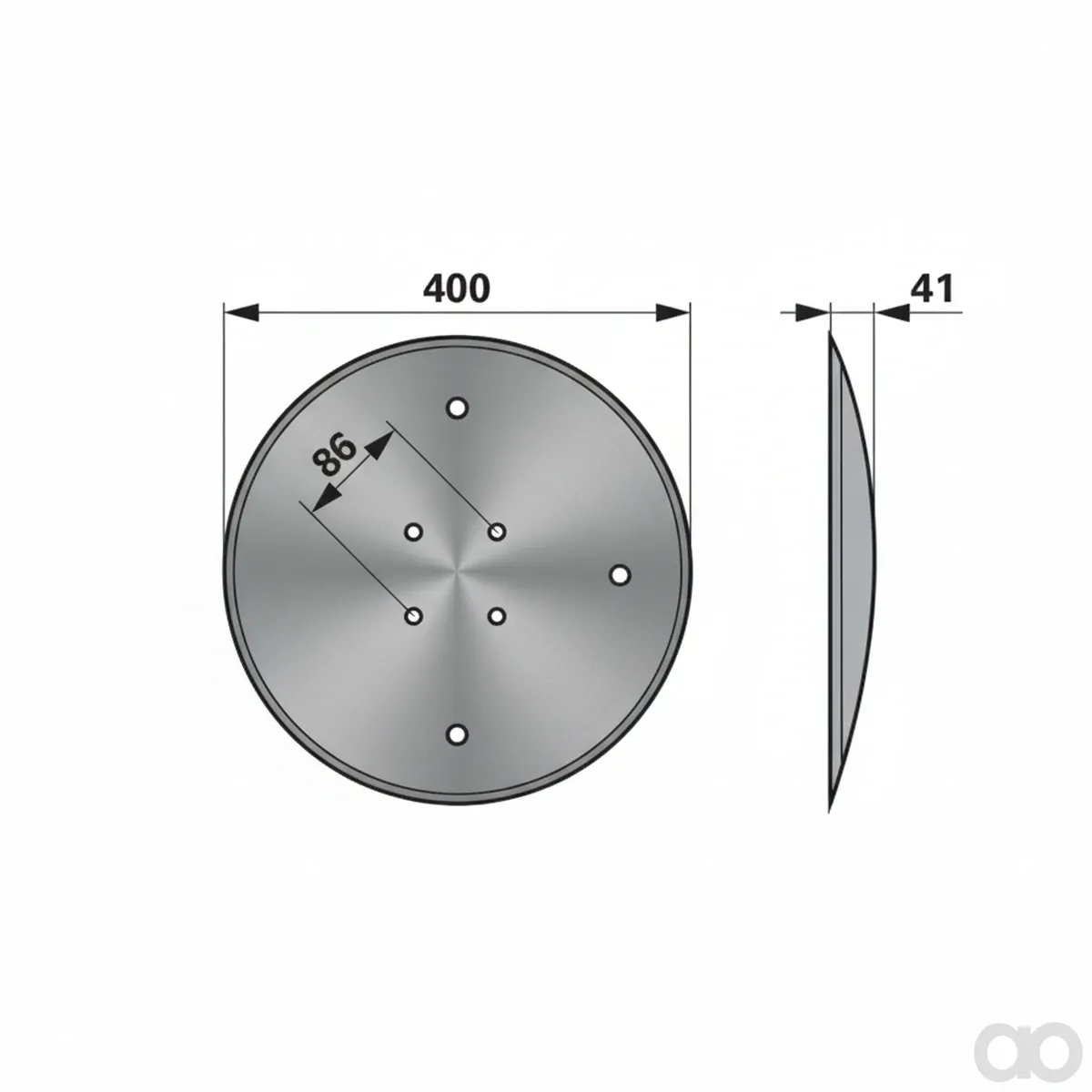 Prillinger-00240298 - Smooth harrow disc Ad 400 4 Lo (00240298)