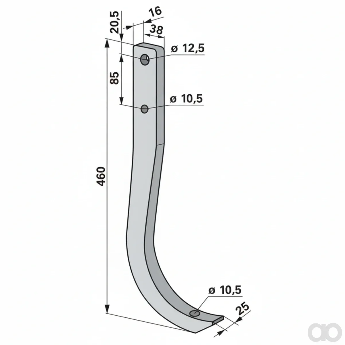 Prillinger-00240719 - Cultivator shank Instead of Lemk (00240719)
