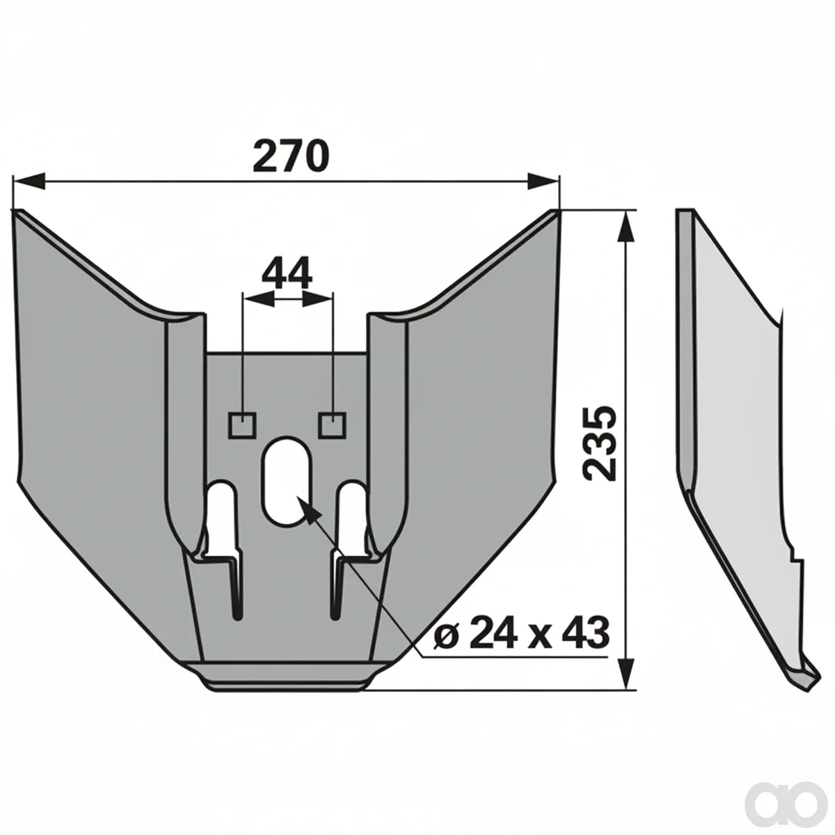 Prillinger-00240805 - Wing share Monobloc Instead (00240805)