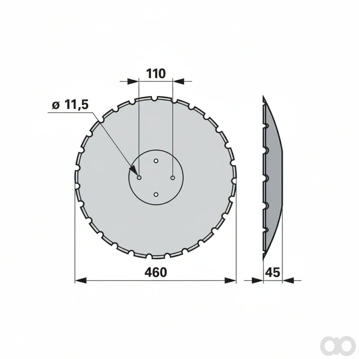 Prillinger-00240940 - Serrated Disc Instead Of (00240940)