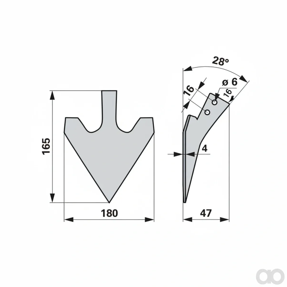Prillinger-00260254 - Hoe Shares Working Width 180Mm (00260254)