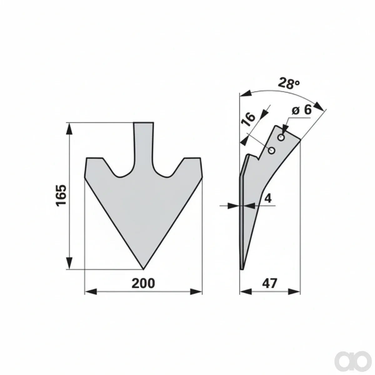 Prillinger-00260255 - Hoe Shares Working Width 200Mm (00260255)