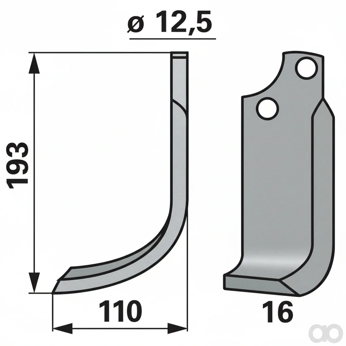 Prillinger-00270059 - Curved knife left instead of (00270059)