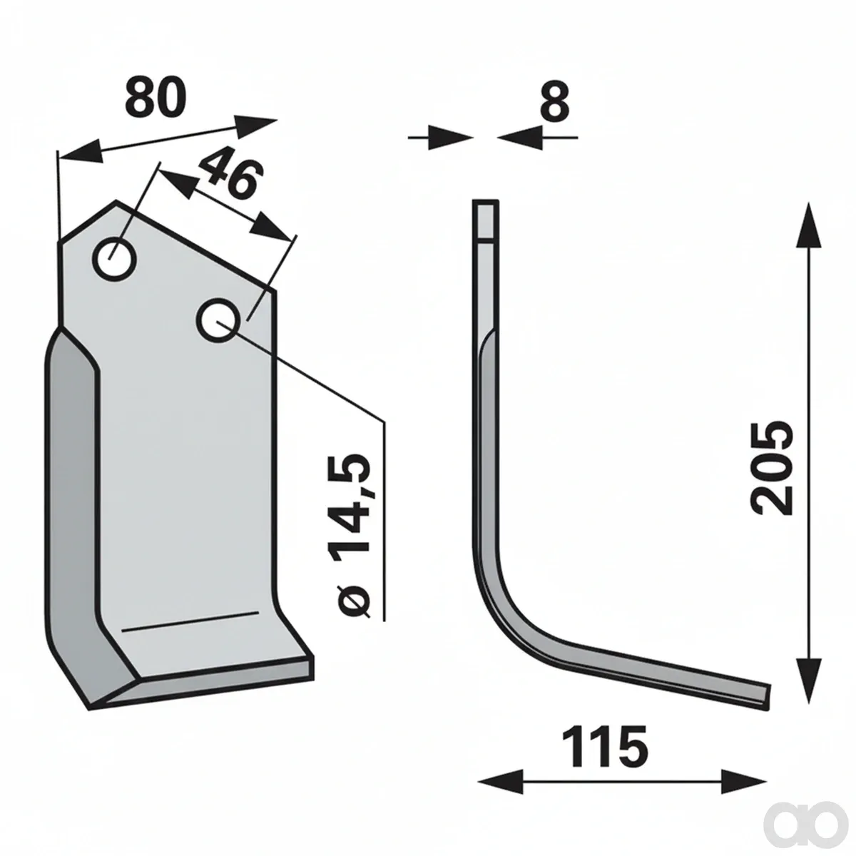 Prillinger-00270646 - Angle knife right instead of (00270646)