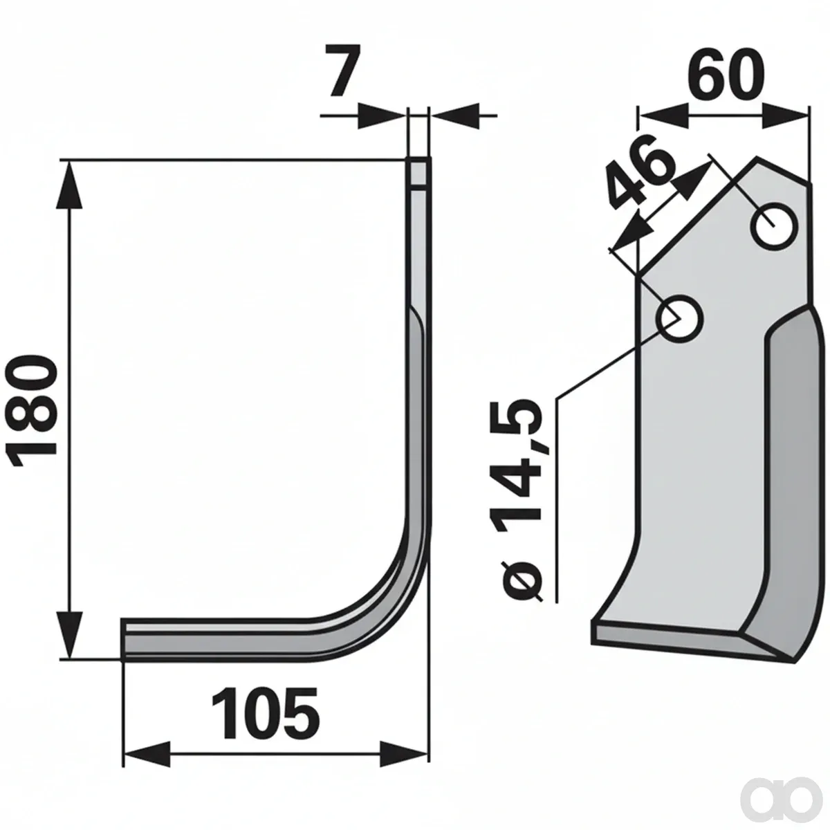 Prillinger-00270653 - Angle knife left instead of (00270653)
