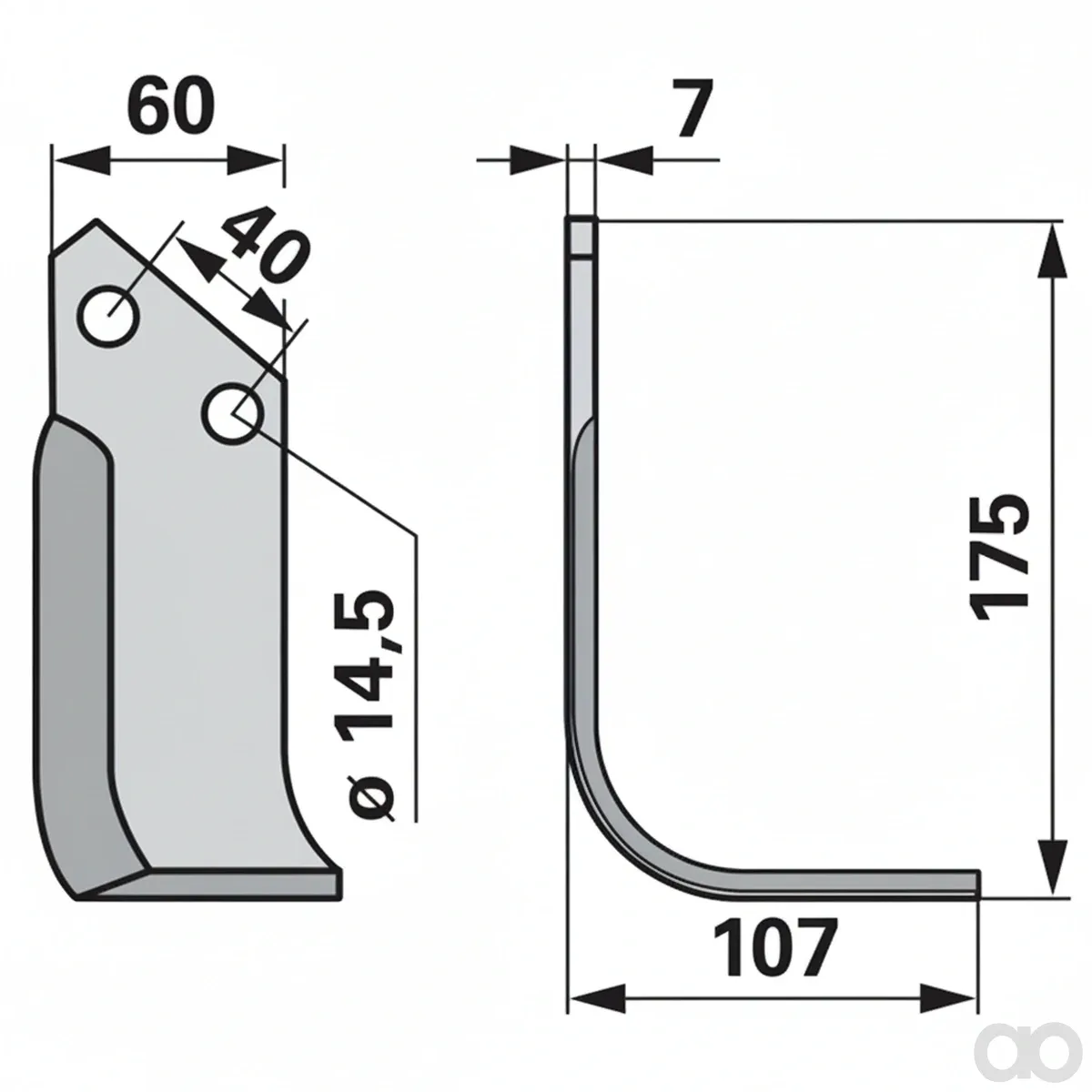 Prillinger-00270662 - Angle knife right instead of (00270662)