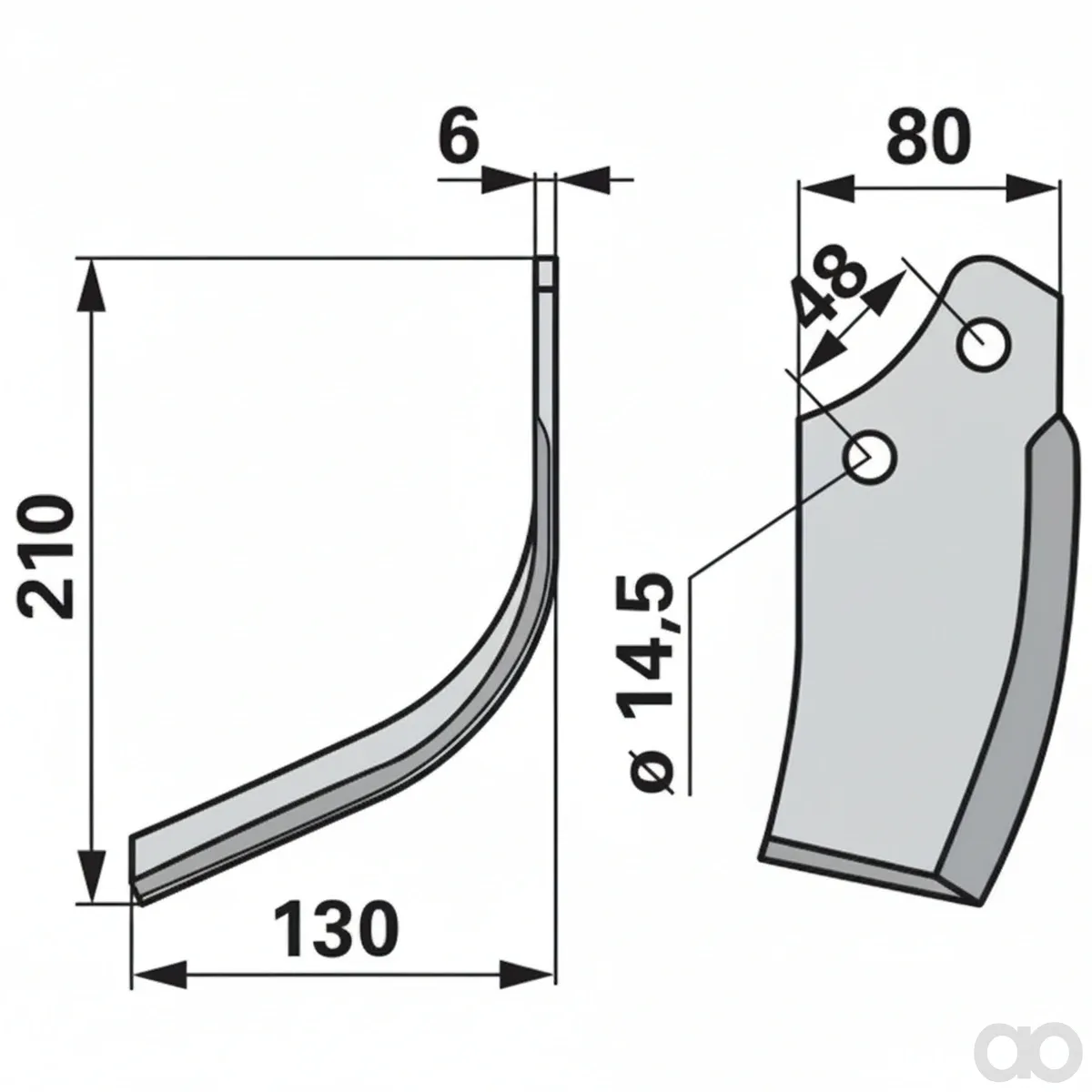 Prillinger-00270699 - Curved knife left instead of (00270699)