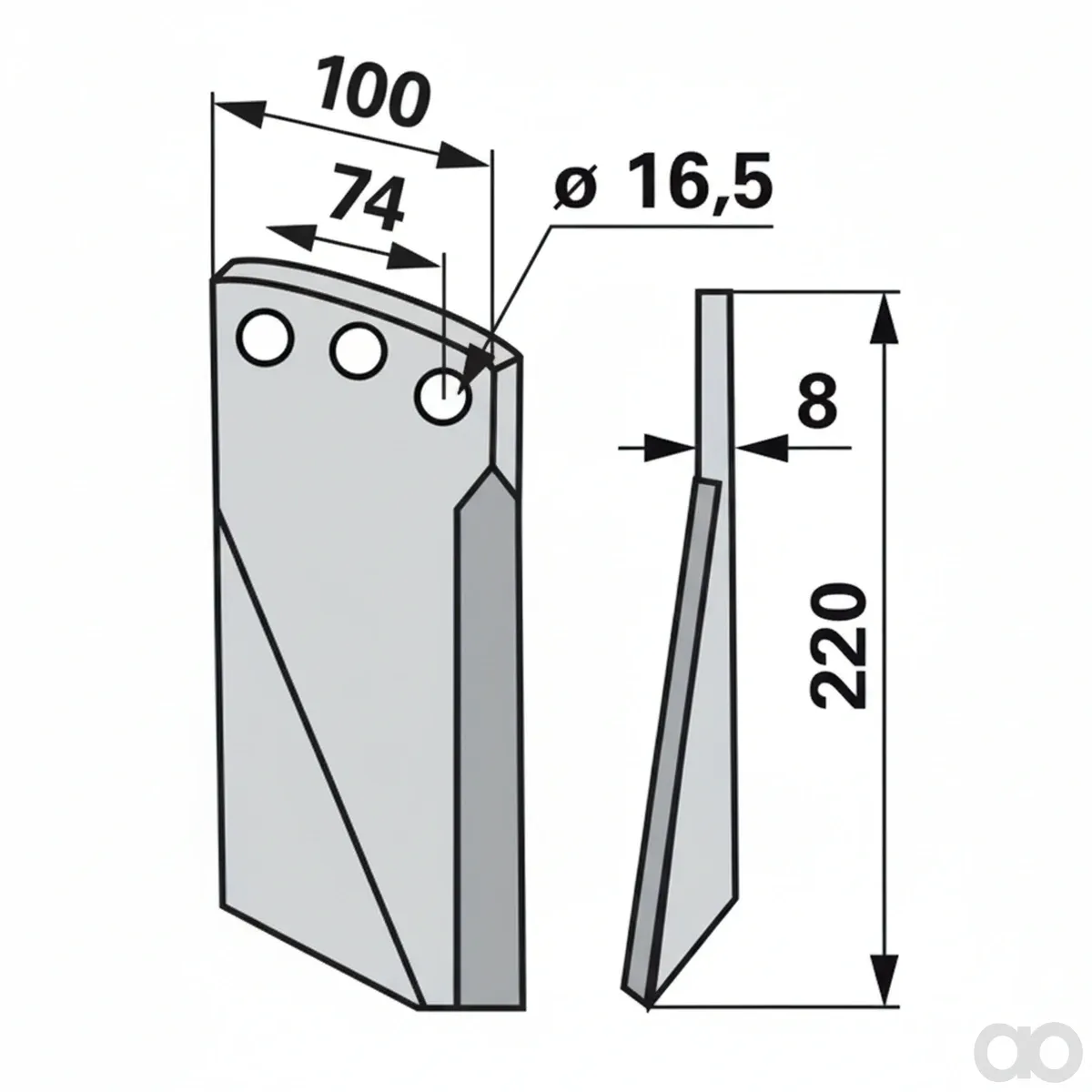 Prillinger-00271102 - Milling cutter right Instead of Von (00271102)