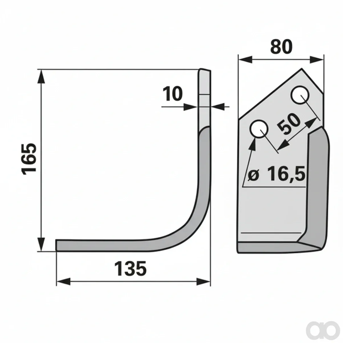 Prillinger-00271193 - Milling cutter left Instead of Von (00271193)