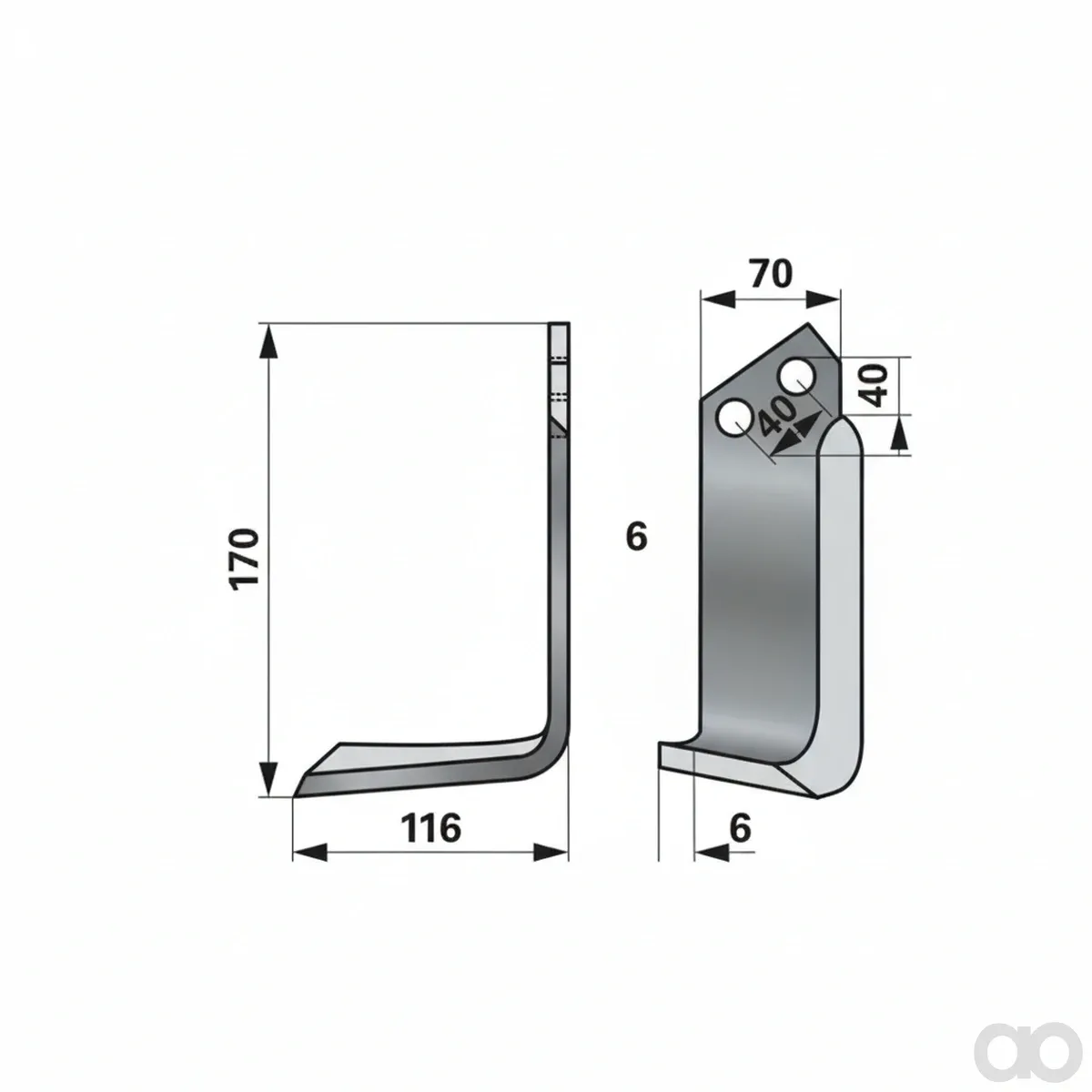 Prillinger-00271225 - Angle knife left Instead of Vo (00271225)