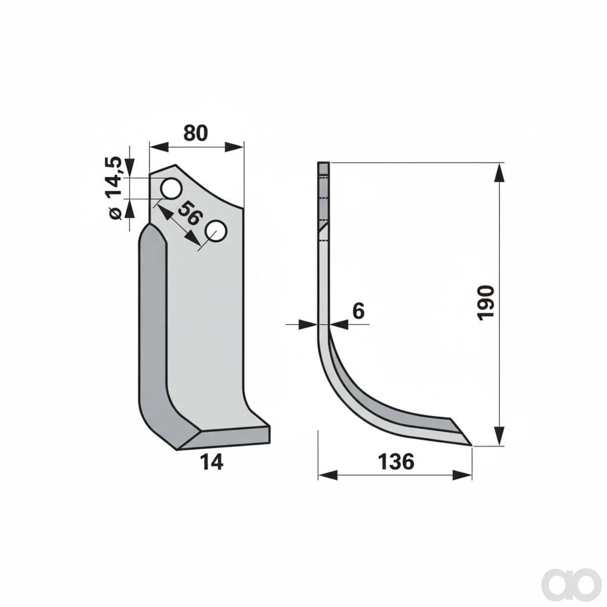 Prillinger-00271226 - Curved knife right Instead of Vo (00271226)