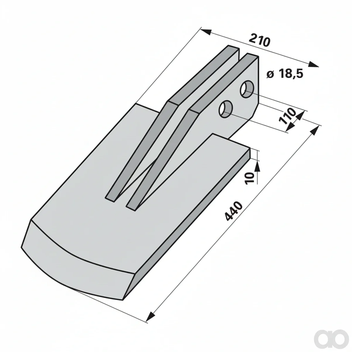 Prillinger-00271238 - Spade Working width = 210 (00271238)