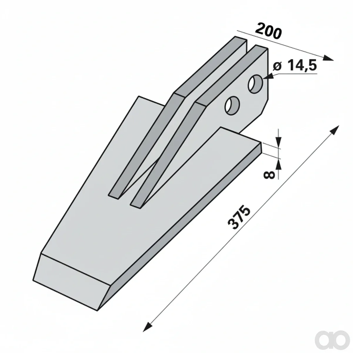 Prillinger-00271240 - Spade Working width = 200 (00271240)