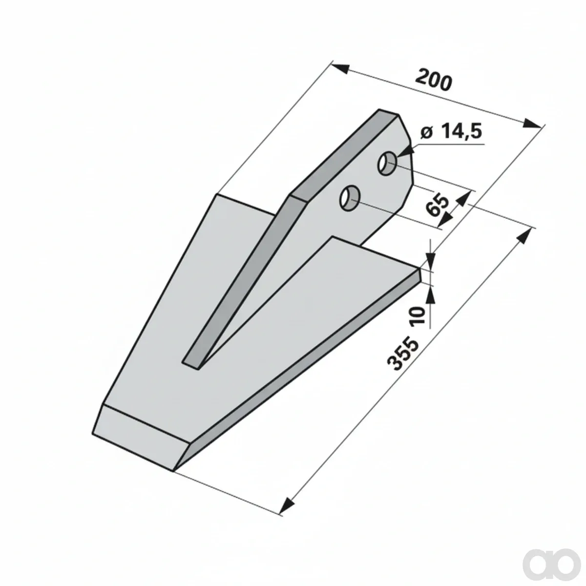 Prillinger-00271245 - Spade Working width = 200 (00271245)