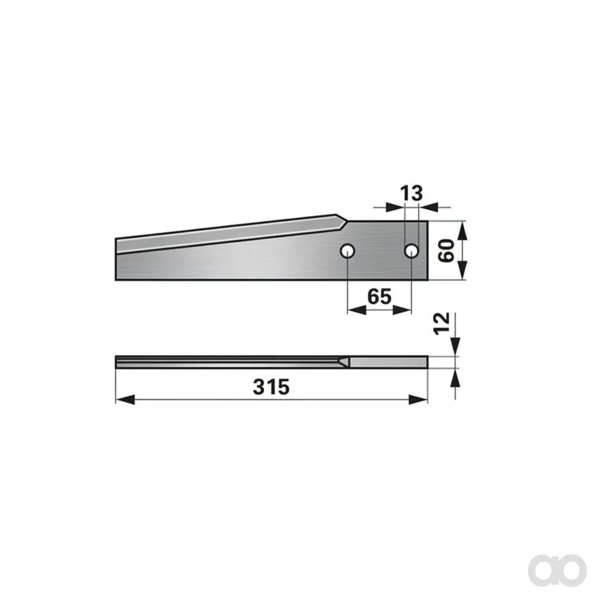 Prillinger-00280245 - Rotary harrow tine Straight Instead (00280245)