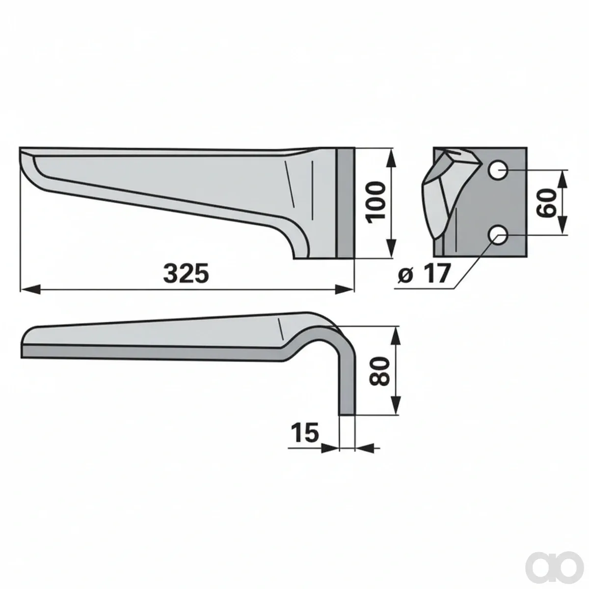 Prillinger-00280376 - Circular harrow tine right attachment (00280376)