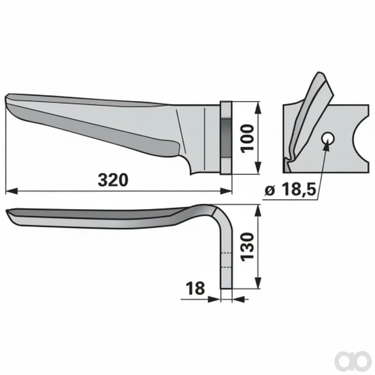 Prillinger-00281024 - Circular harrow tine right attachment (00281024)
