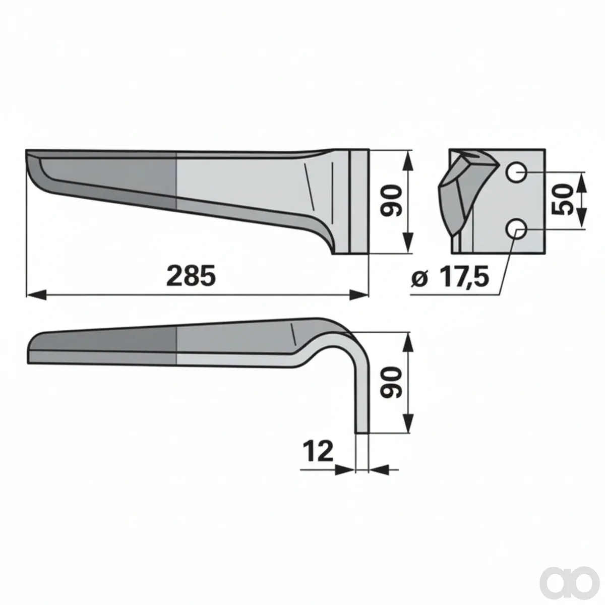 Prillinger-00281064 - Circular harrow tine right attachment (00281064)