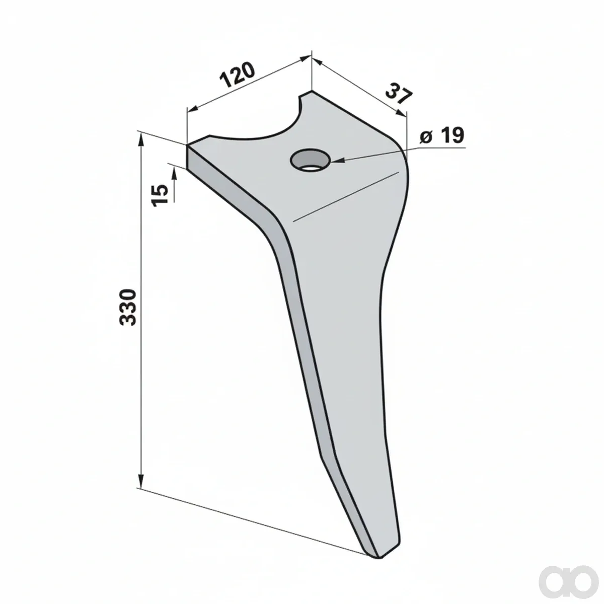 Prillinger-00281077 - Circular harrow tine left attachment (00281077)
