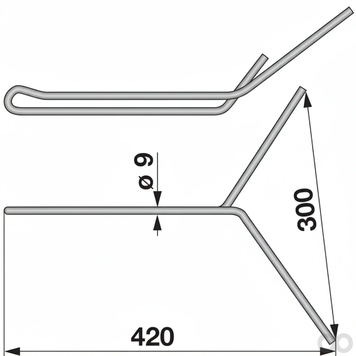 Prillinger-00310626 - Seed harrow tine replacement for (00310626)