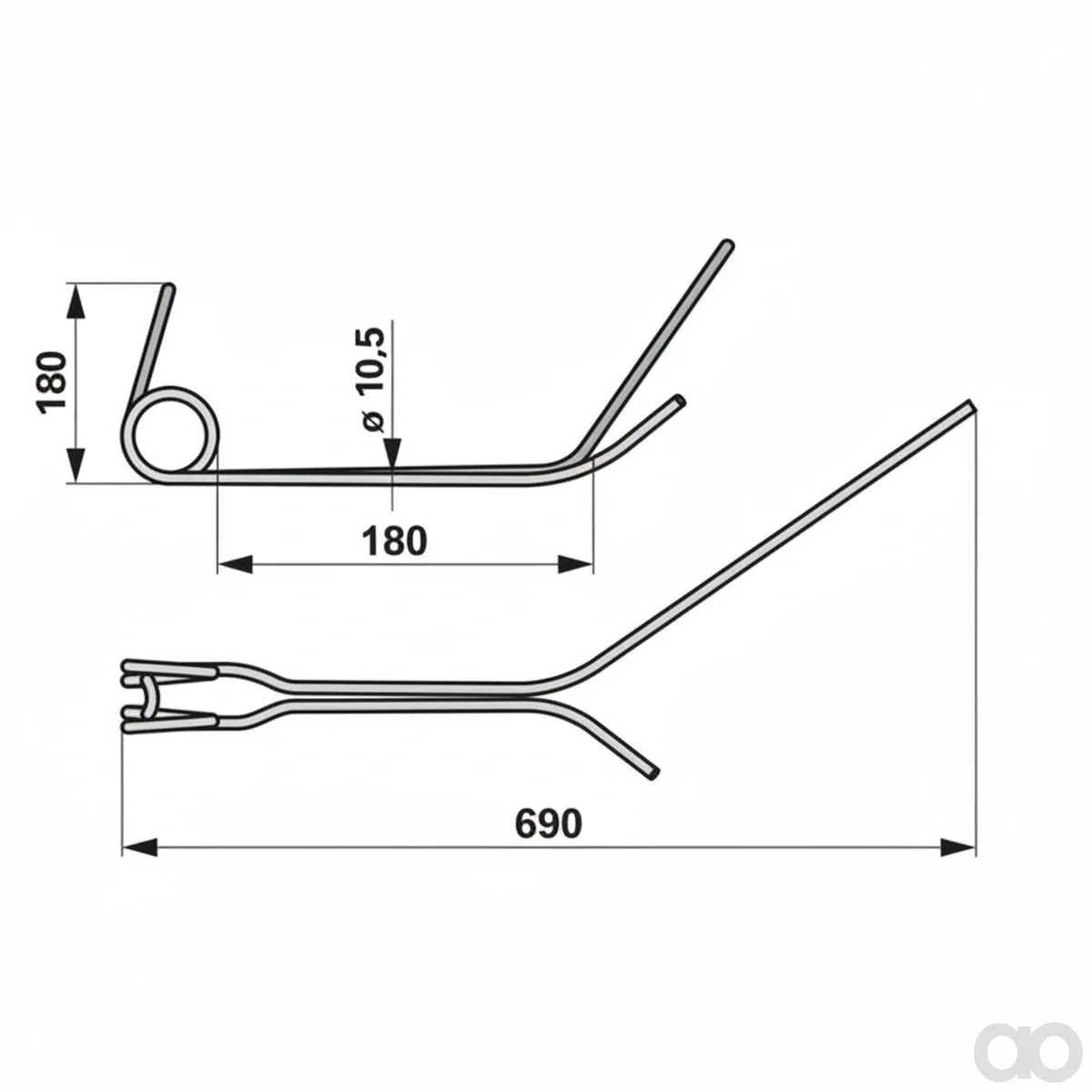 Prillinger-00310769 - Seed harrow tine replacement for Pöt (00310769)