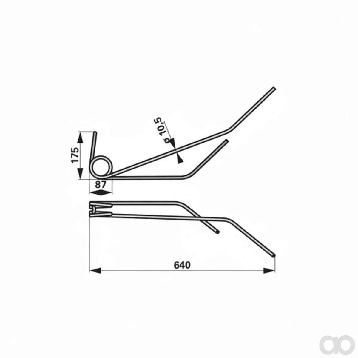 Prillinger-00310771 - Seed harrow tine replacement for Pöt (00310771)