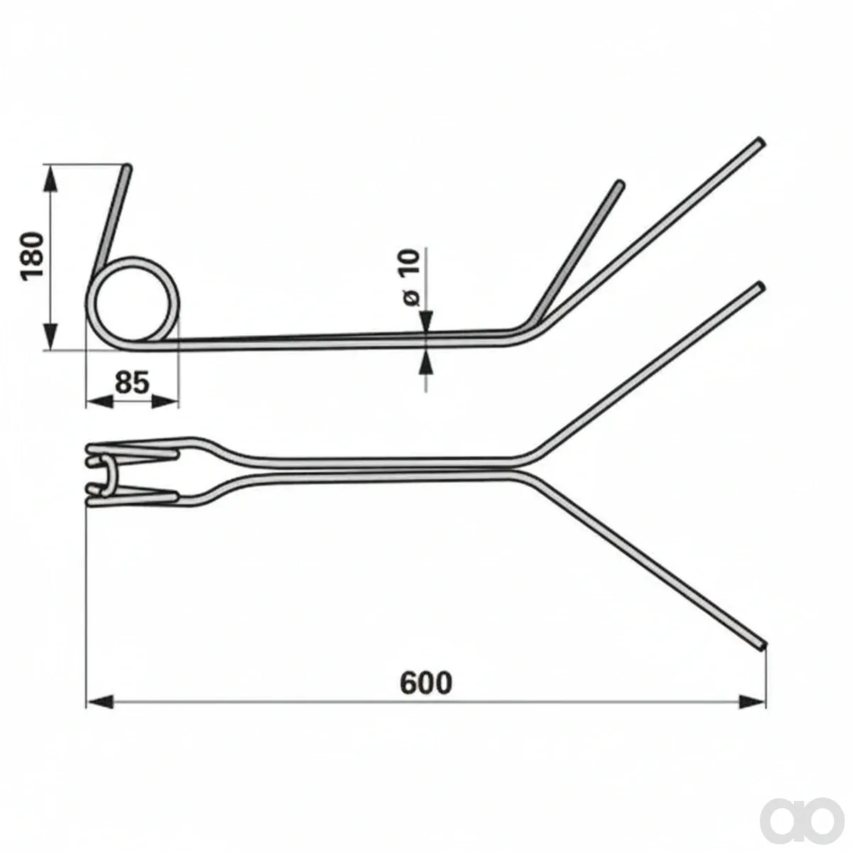 Prillinger-00310773 - Seed harrow tine replacement for Pöt (00310773)