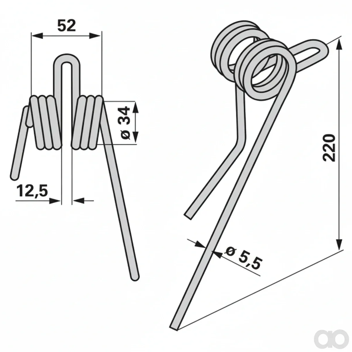 Prillinger-00310829 - Seeder tine replacement for (00310829)