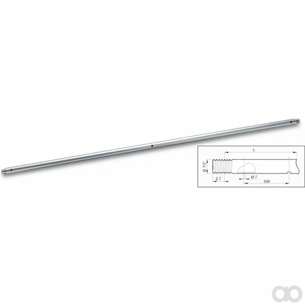 Prillinger-00342249 - Pre-drilled Niro pipe 1/2 inch (00342249)