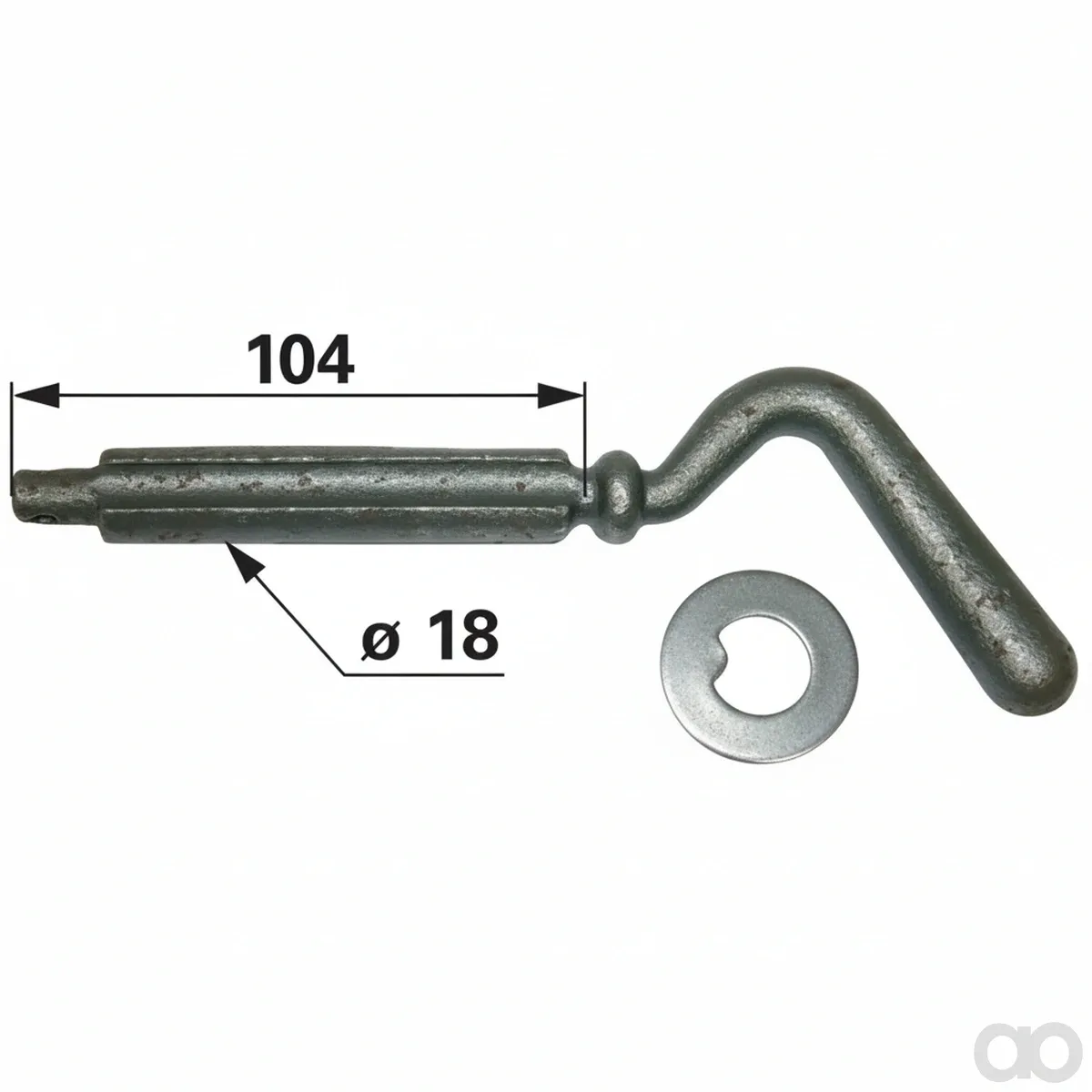 Prillinger-00350123 - Locking pin with 1 notch for ball (00350123)