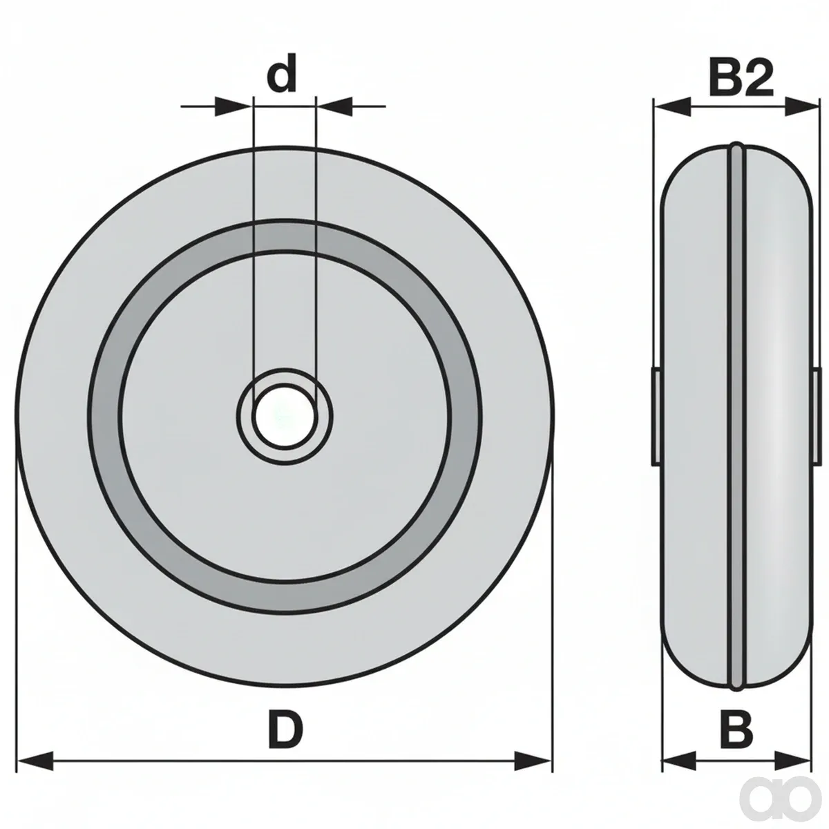 Prillinger-00350278 - Steel sheet wheel 270X76X30 mm (00350278)