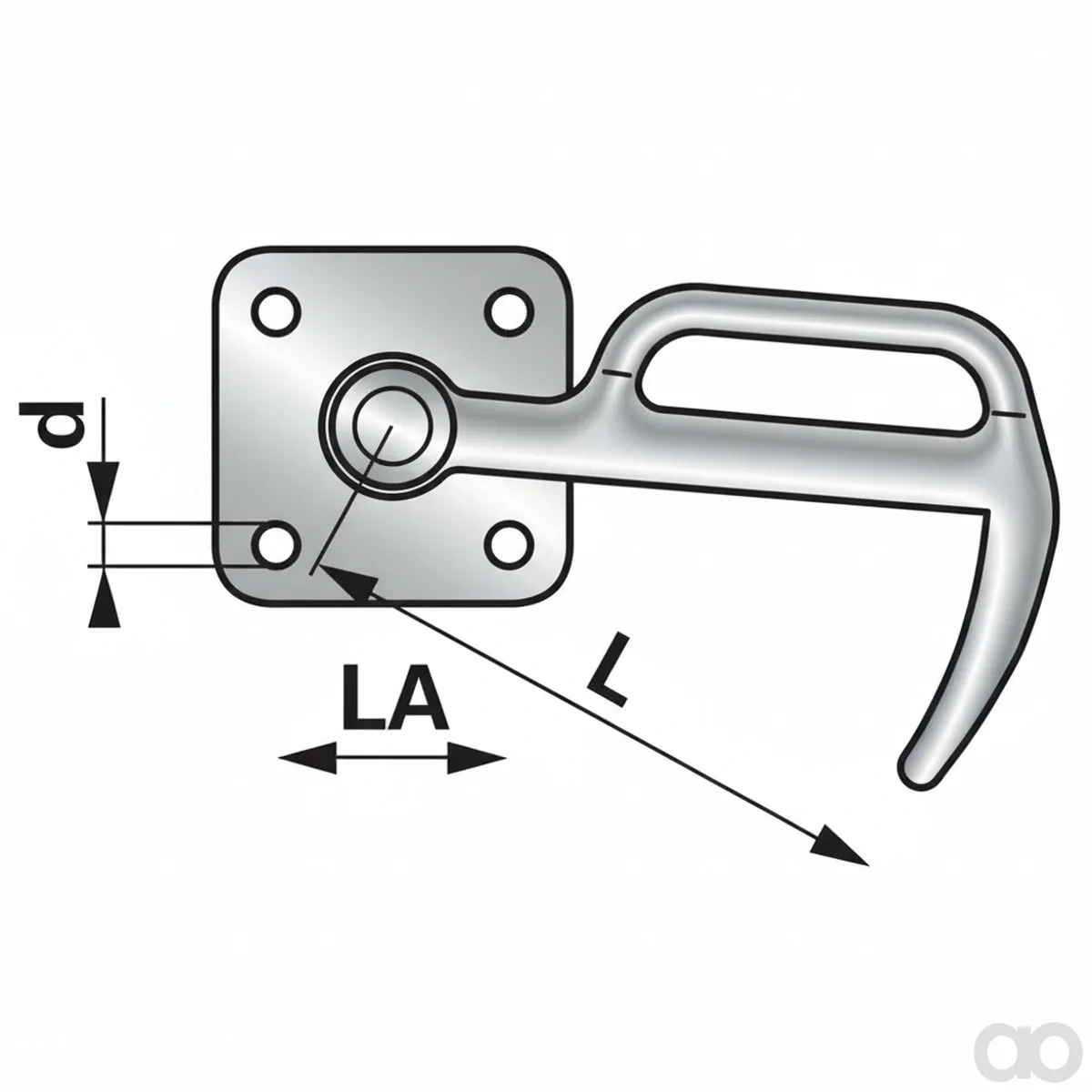 Prillinger-00350335 - Buckle closure left without eye (00350335)