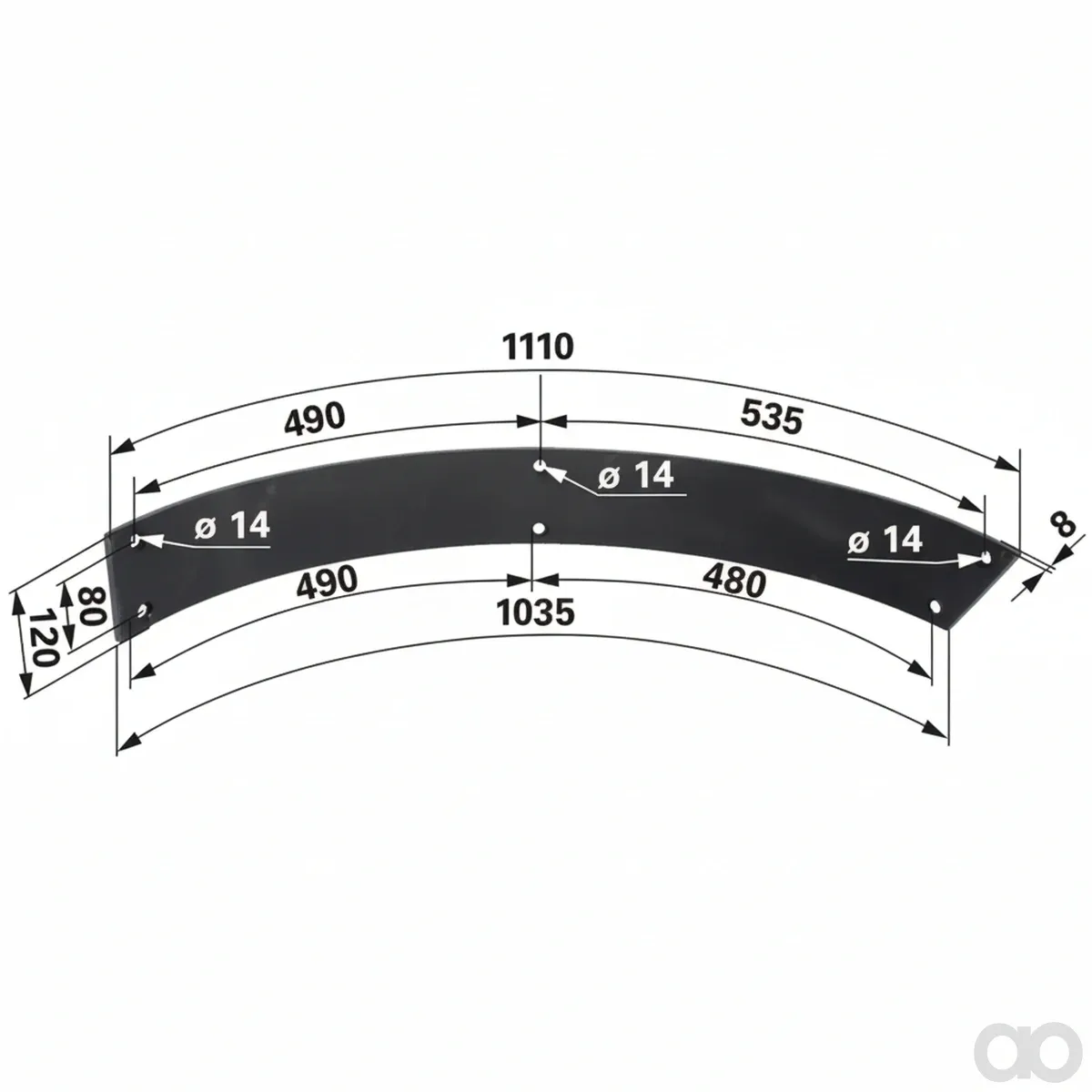 Prillinger-00364394 - Guide Plate Hardox Instead Of (00364394)