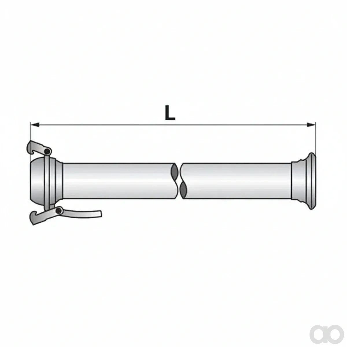 Prillinger-00380300 - Suction Pipe Straight Bauer Complete (00380300)