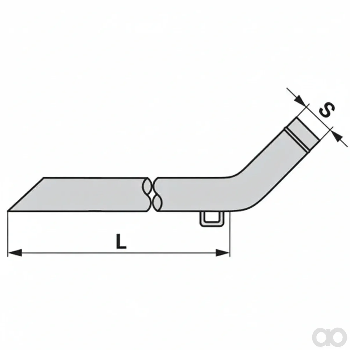 Prillinger-00381125 - 45-degree suction pipe with hose (00381125)