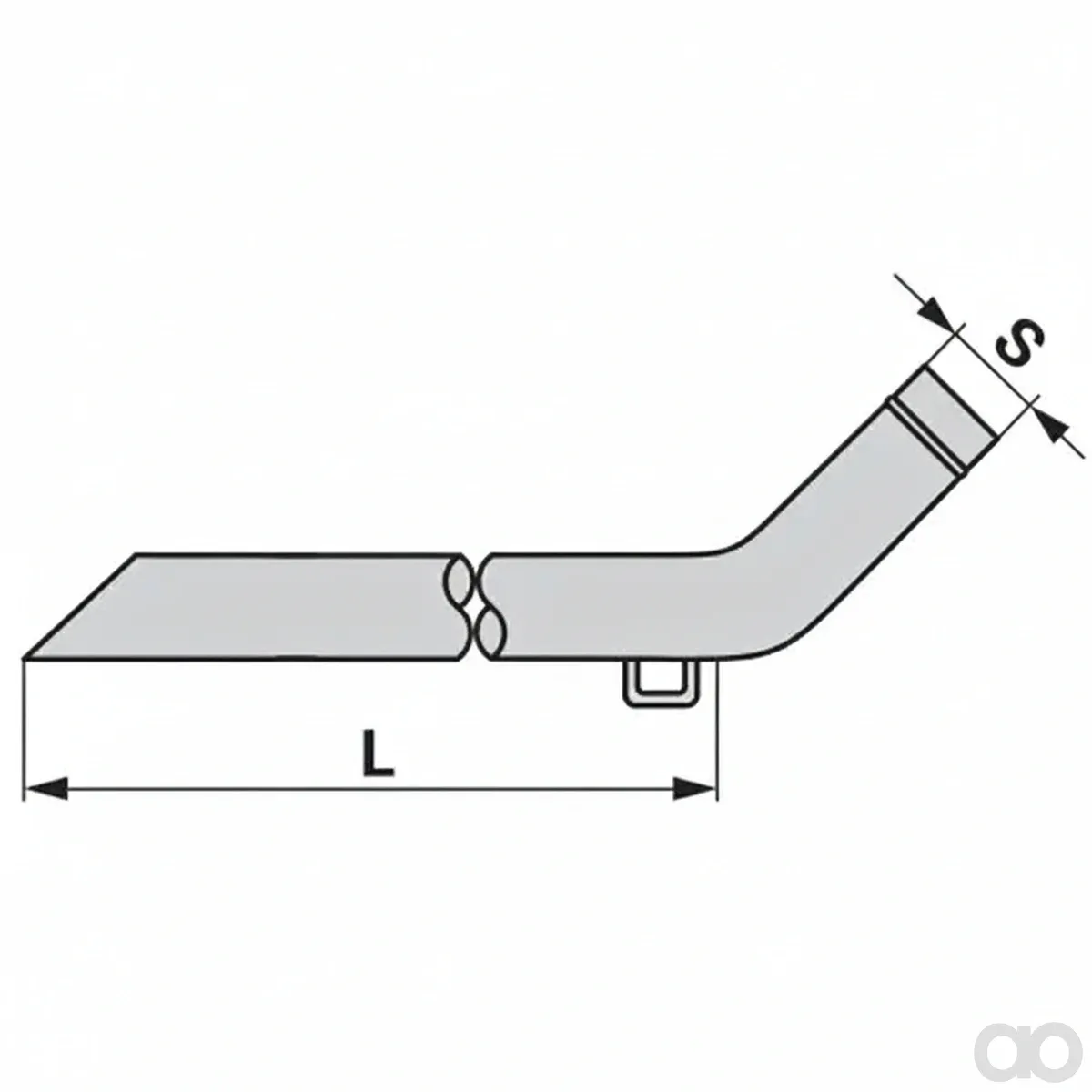 Prillinger-00381126 - 45-degree suction pipe with hose (00381126)