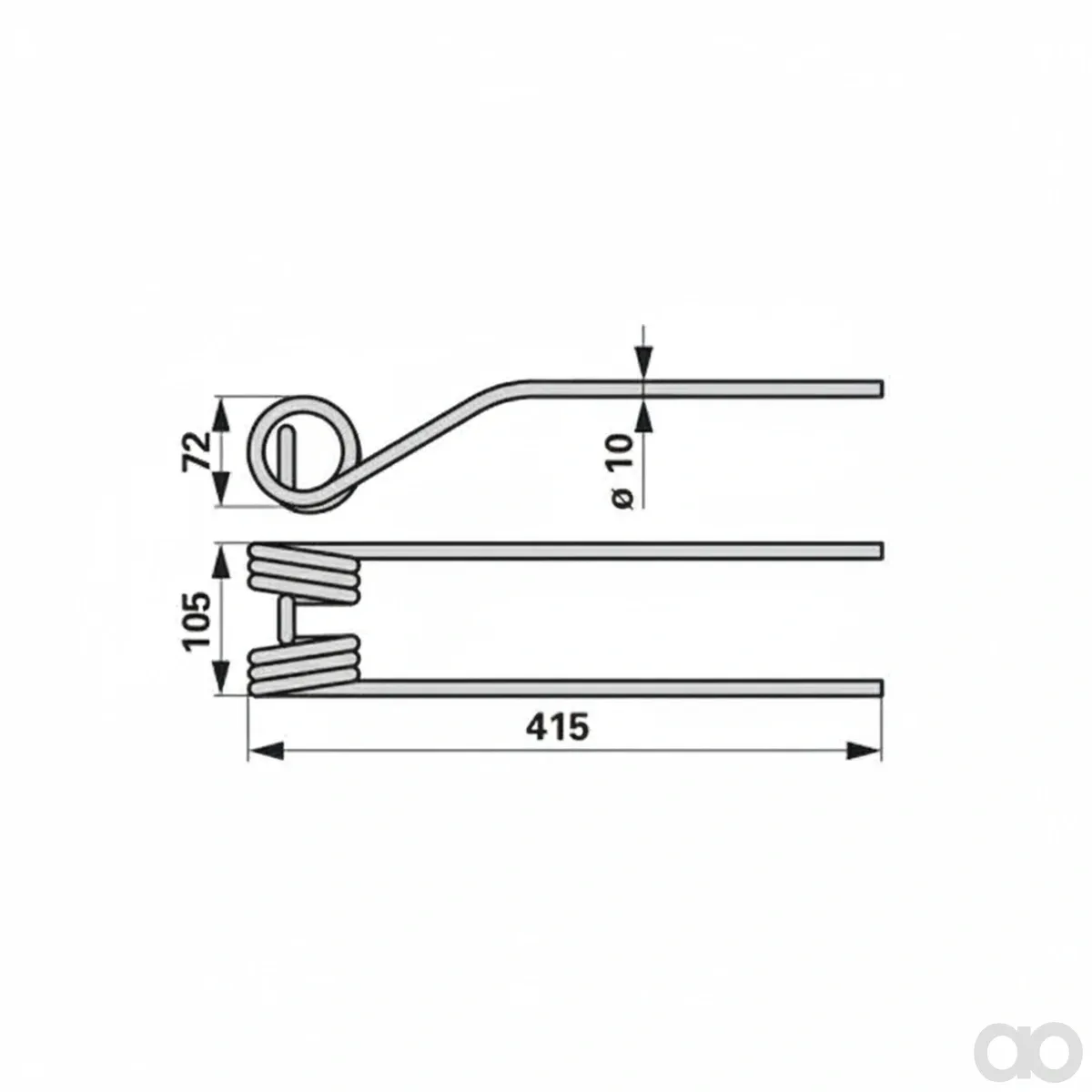 Prillinger-0040144425 - Rotor hay tines instead of (0040144425)