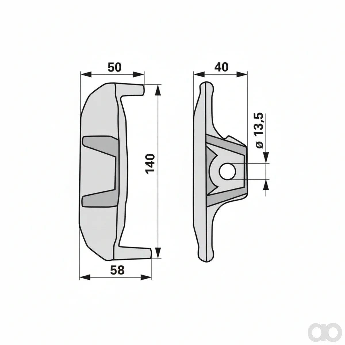 Prillinger-00404430 - Tine holder right, Pöttinger (00404430)