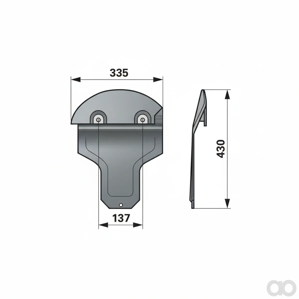 Prillinger-00412110 - Slide shoe left outer, Instead (00412110)