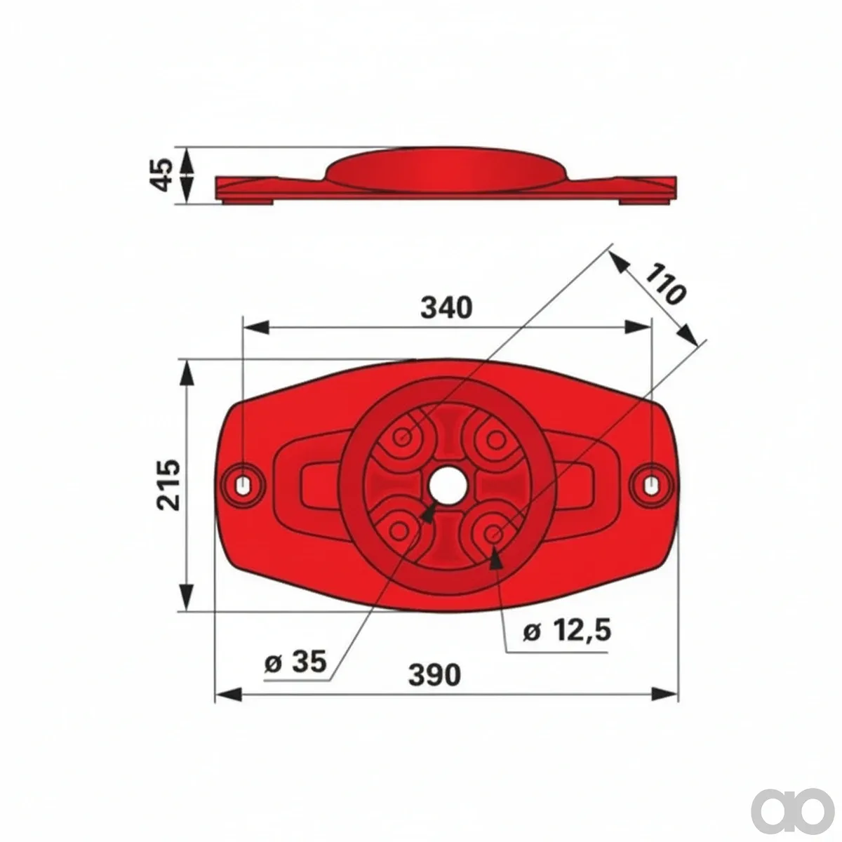 Prillinger-00412302 - Mowing disc Instead Of Kuhn 5 (00412302)