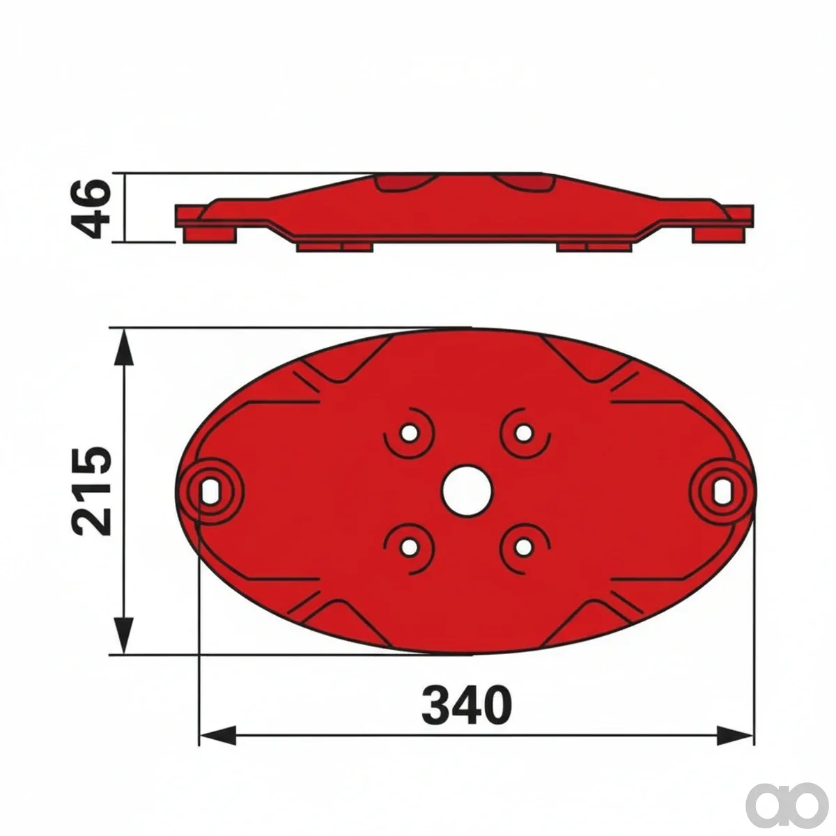 Prillinger-00412430 - Mowing Disc Replacement For Kuhn 5 (00412430)