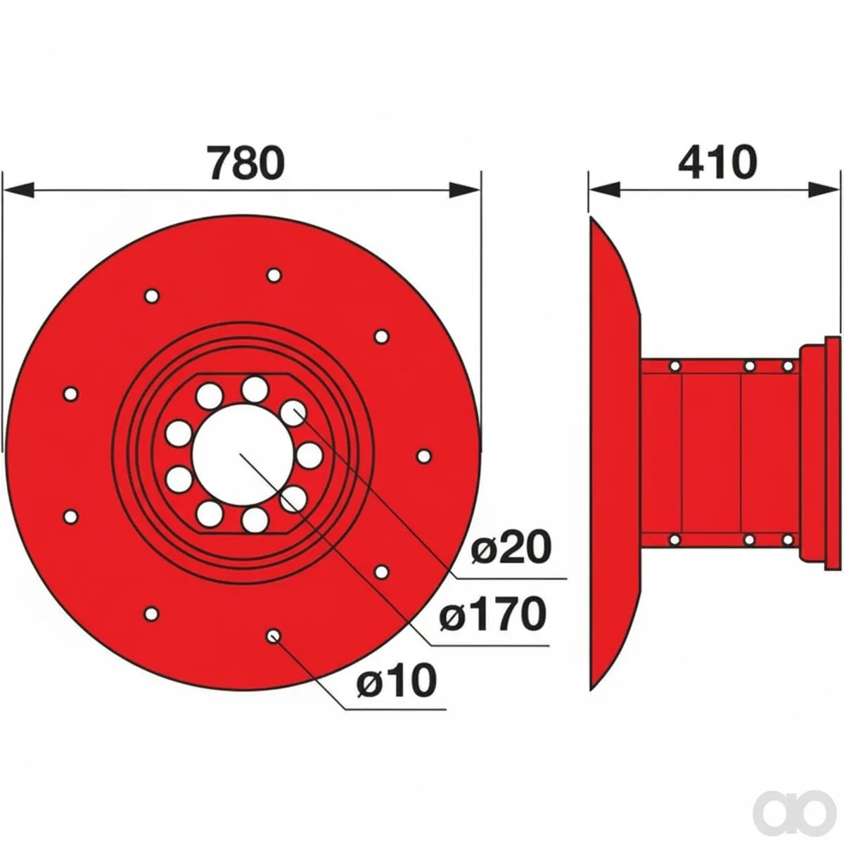 Prillinger-00412603 - Mowing Drum Replacement For Pz Gt0 (00412603)