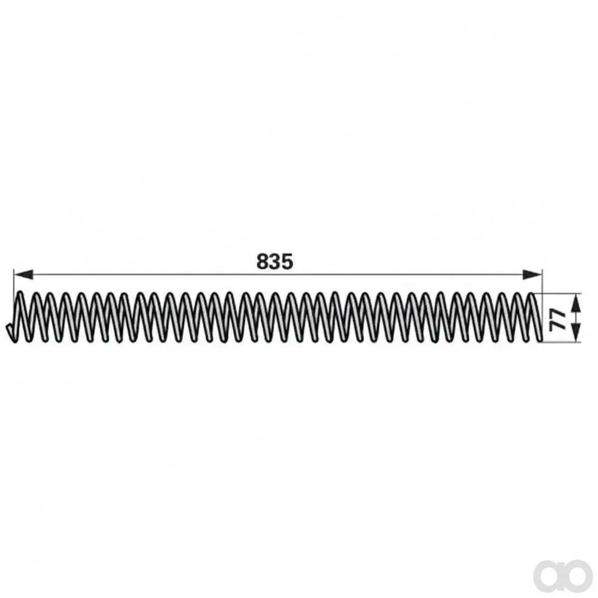 Prillinger-00413459 - Spring Ad: 77 Mm, Length: 835, Replacement For (00413459)