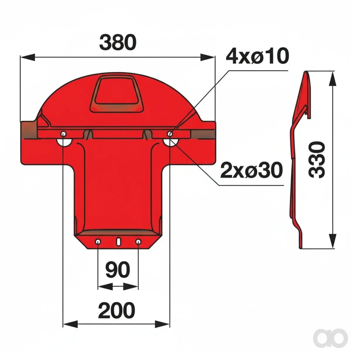 Prillinger-00413811 - Slide shoe left Instead Of P (00413811)