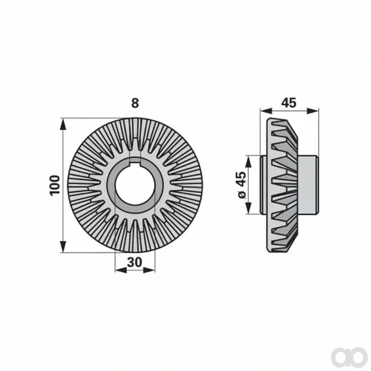 Prillinger-00452304 - Bevel Gear Z19 Instead of Deutz (00452304)