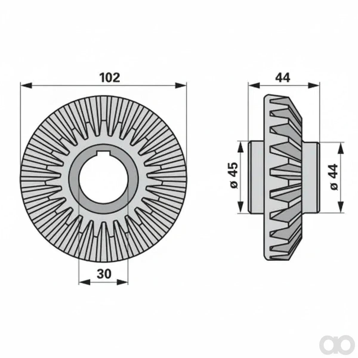 Prillinger-00452401 - Bevel Gear Z23 Instead of Deutz (00452401)